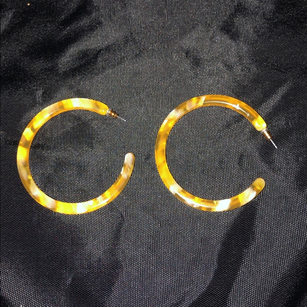 orange hoop earrings